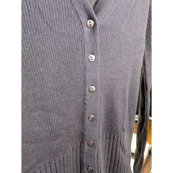 Madewell Merino Silk V-Neck Cardigan Brown Slim Fit Knit XXS NY442 Quiet Luxury - Picture 3 of 11